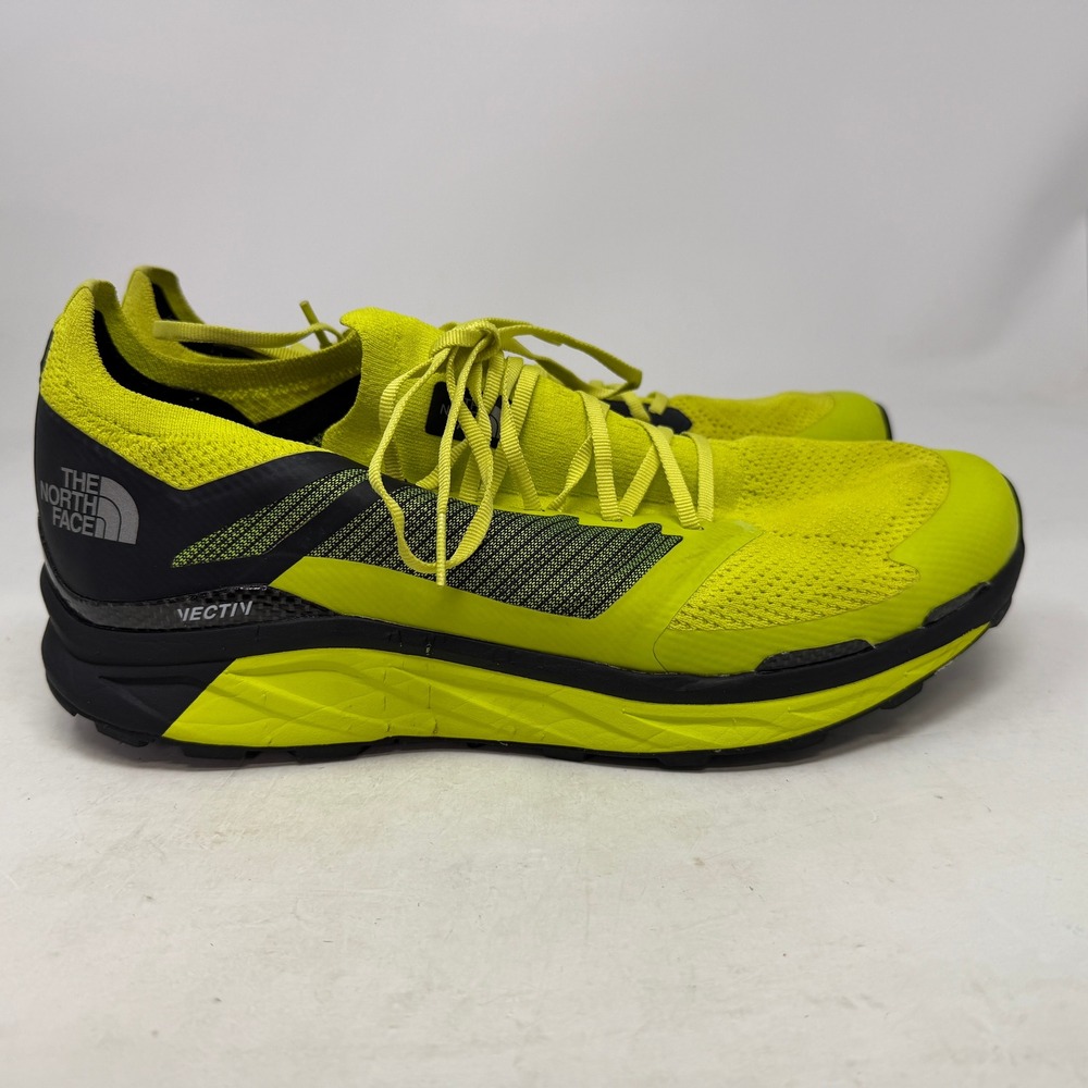 The North Face Trail Shoes Mens 10.5 Flight Vectiv Neon Yellow NF0A4T3L EUC